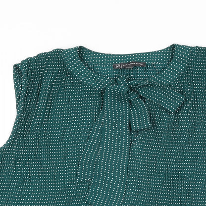 Womens UK Size M Adrianna Papell Green Basic Blouse