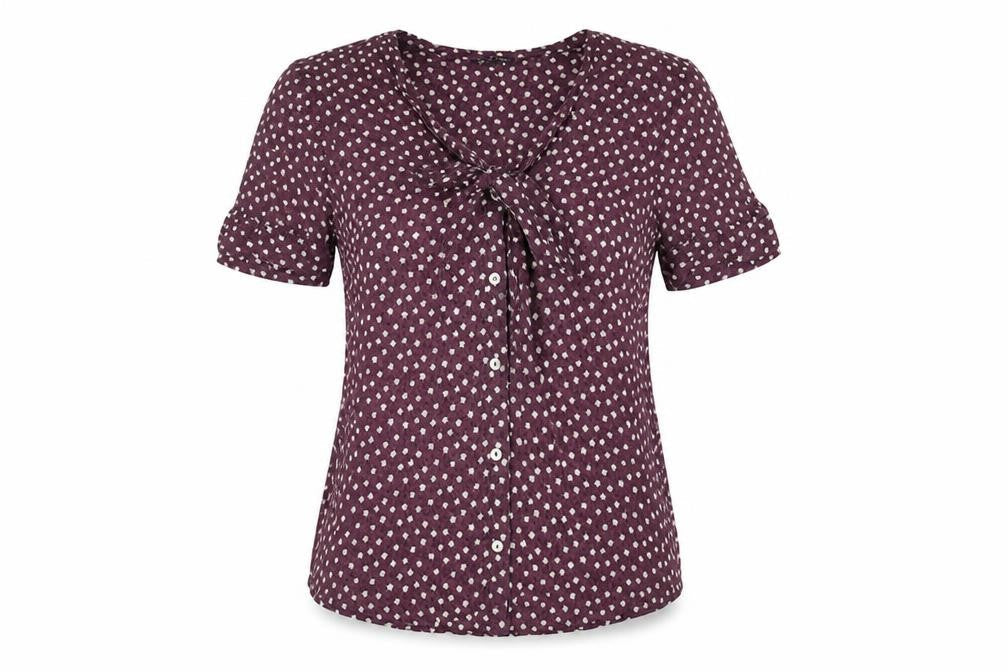 Womens UK Size 10 Topshop Purple Basic Button-Up