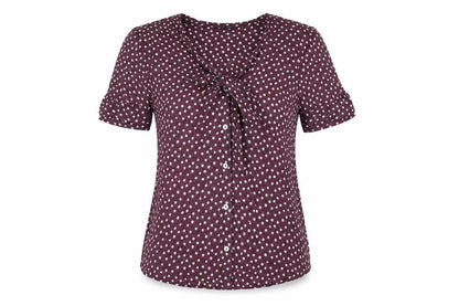 Womens UK Size 10 Topshop Purple Basic Button-Up