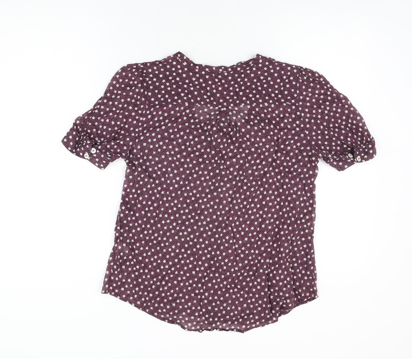 Womens UK Size 10 Topshop Purple Basic Button-Up