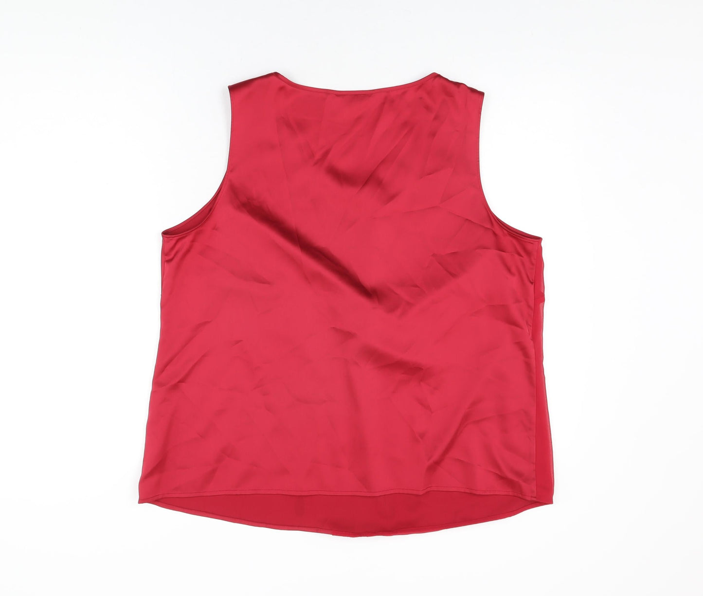 Womens UK Size 18 Marks and Spencer Red Basic Blouse