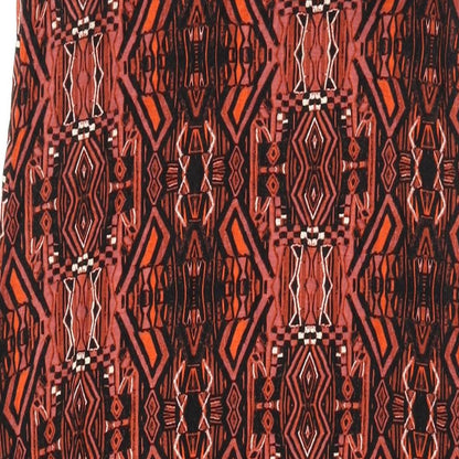 Sportsgirl Womens Red Geometric Viscose Shift Size L Scoop Neck Pullover