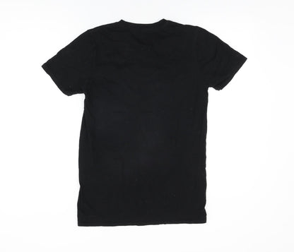 Womens UK Size S Stranger Things Black Basic T-Shirt