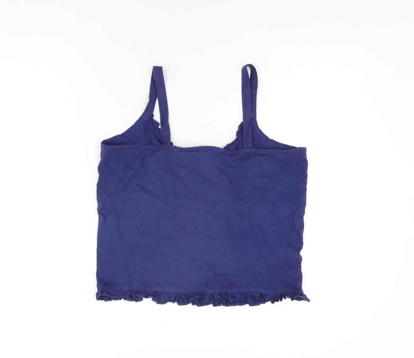 Avenue Womens Blue Cotton Basic T-Shirt Size 12 Scoop Neck