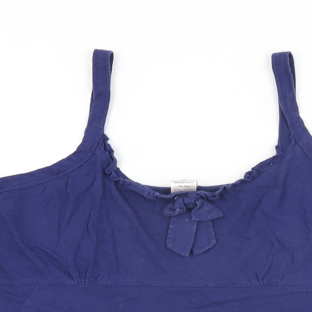 Avenue Womens Blue Cotton Basic T-Shirt Size 12 Scoop Neck