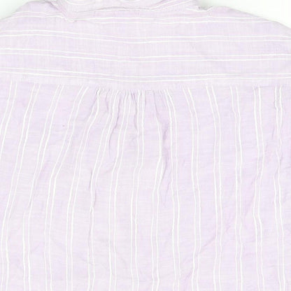 Womens UK Size 10 NEXT Purple Basic Button-Up
