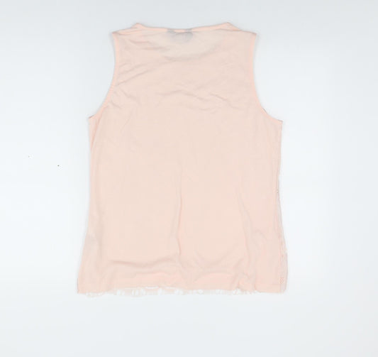 Womens UK Size 14 Dorothy Perkins Pink Basic T-Shirt