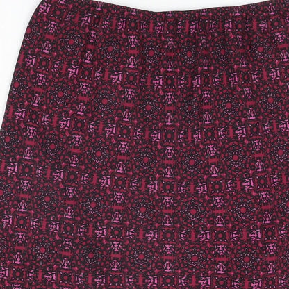 AMARANTO Womens Pink Geometric Polyester Flare Skirt Size 12