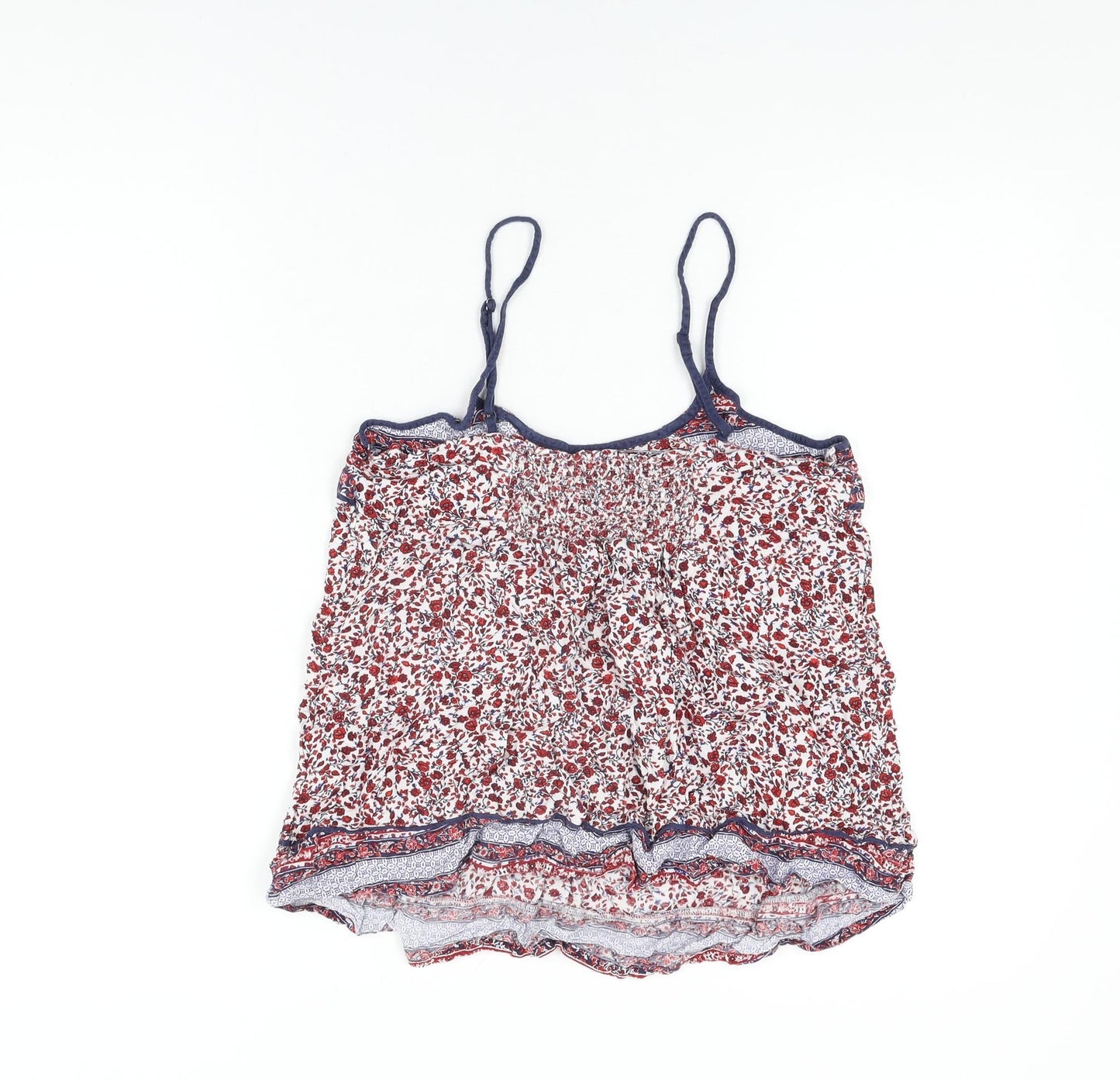 Marks and Spencer Womens White Floral Viscose Top Pyjama Top Size 8