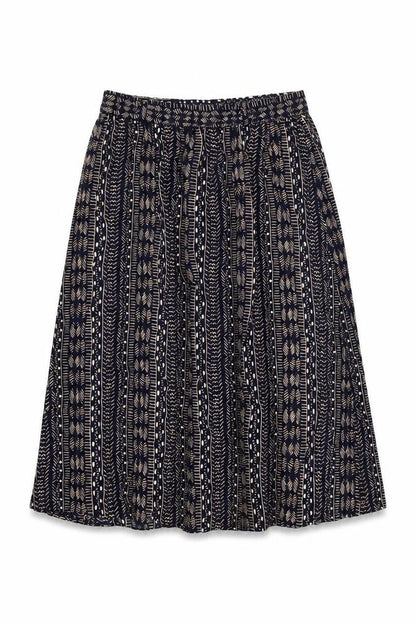 Classics Collection Womens Blue Geometric Viscose Swing Skirt Size 16