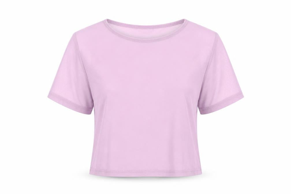 Womens UK Size 12 ASOS Purple Cropped T-Shirt