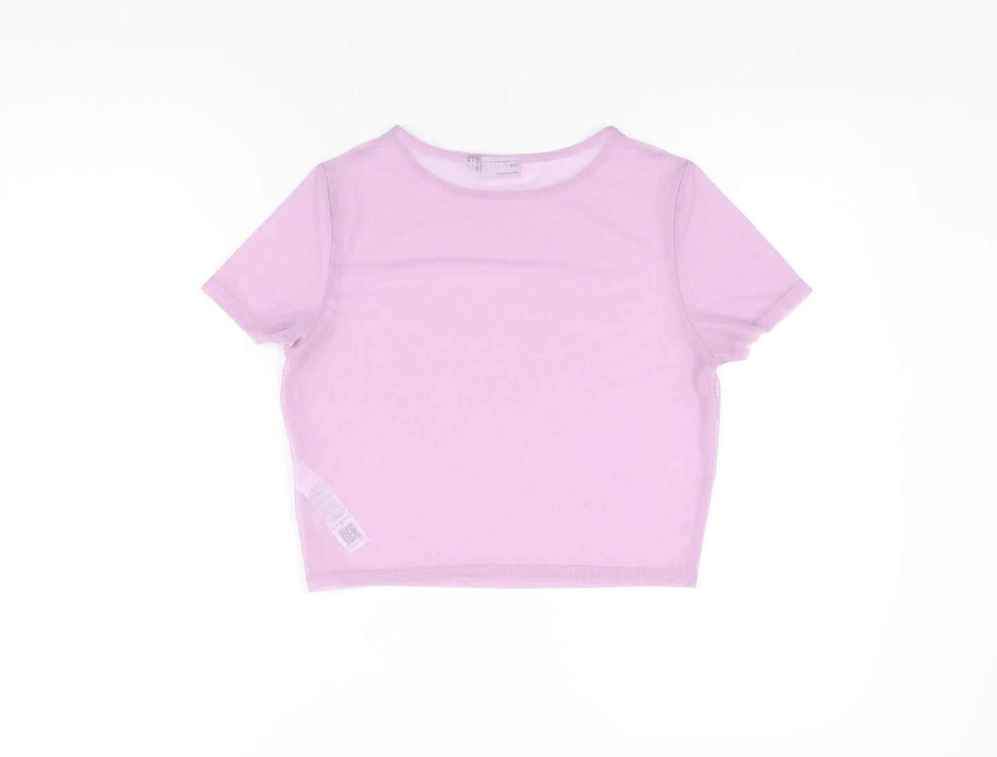 Womens UK Size 12 ASOS Purple Cropped T-Shirt