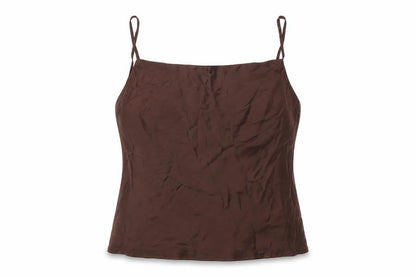 Womens UK Size S Zara Brown Camisole T-Shirt