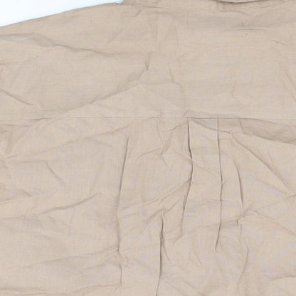 Womens UK Size 14 ASOS Brown Basic Button-Up