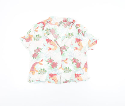 Womens UK Size 12 ASOS White Basic Button-Up