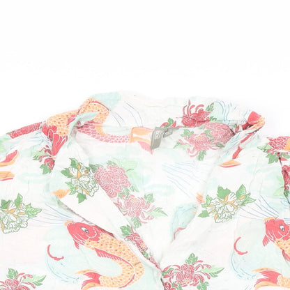 Womens UK Size 12 ASOS White Basic Button-Up