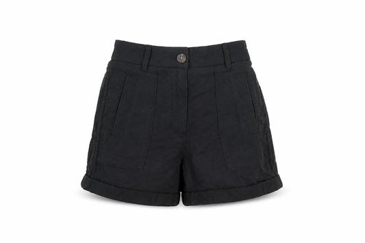 Per Una Womens Black Cotton Basic Shorts Size 6 L5 in Regular Zip