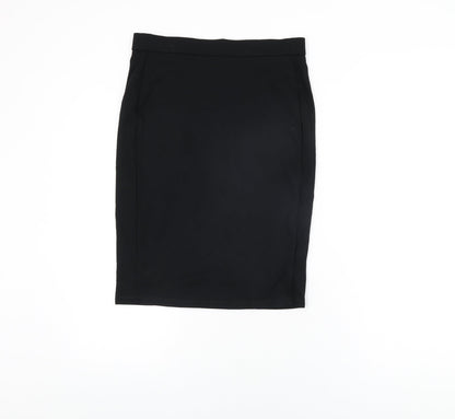 Marks and Spencer Womens Black Viscose Straight & Pencil Skirt Size 29 in