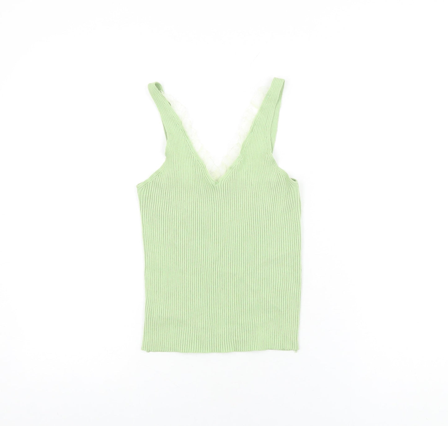 Womens UK Size S QED London Green Basic T-Shirt