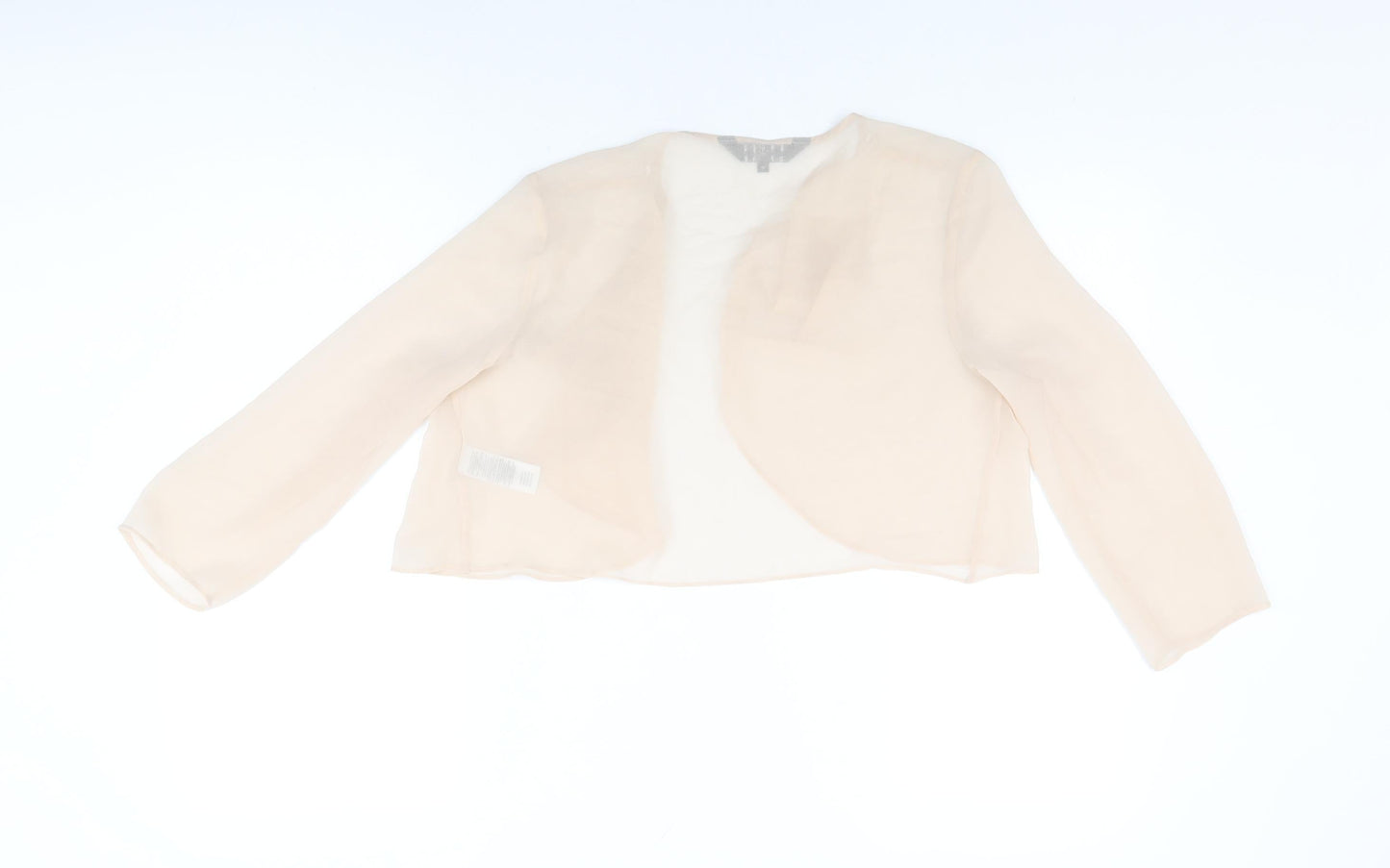 Debut Womens Pink Polyester Cropped Blouse Size 12 V-Neck