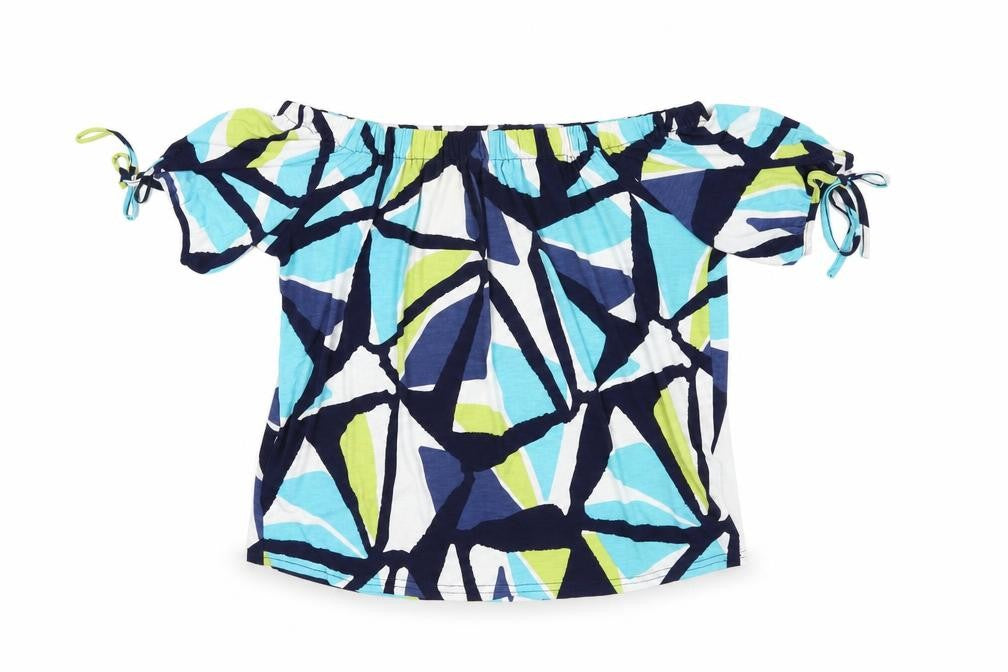 Womens UK Size S Marble Multicoloured Basic T-Shirt