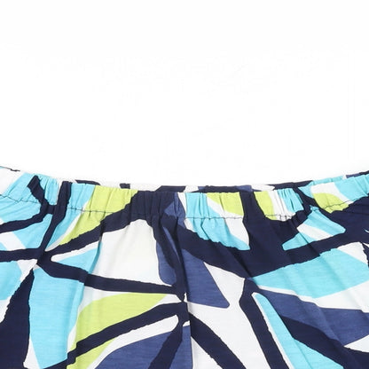 Womens UK Size S Marble Multicoloured Basic T-Shirt