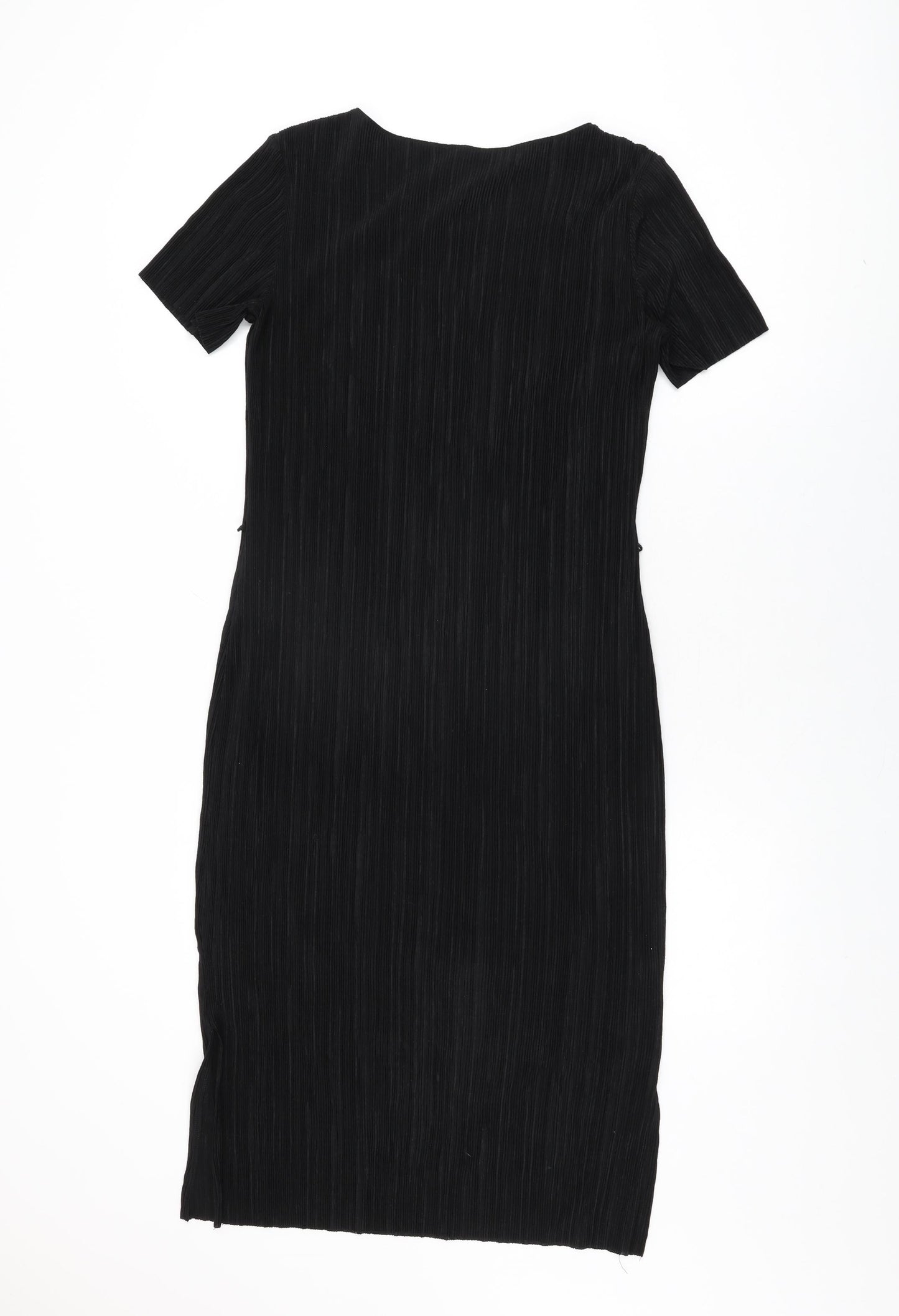 Roman Womens Black Polyester Bodycon Size 10 Round Neck Pullover