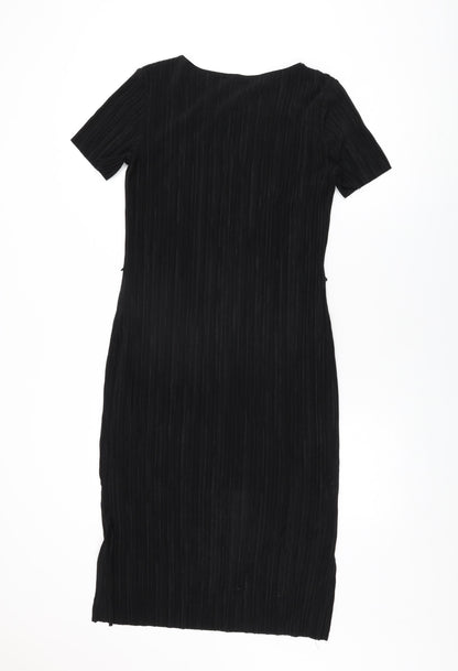 Roman Womens Black Polyester Bodycon Size 10 Round Neck Pullover