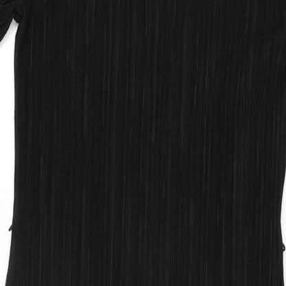 Roman Womens Black Polyester Bodycon Size 10 Round Neck Pullover