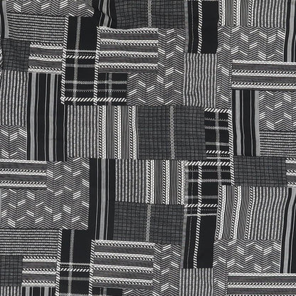 Hilary Womens Black Geometric Polyester Basic Button-Up Size 14 Collared