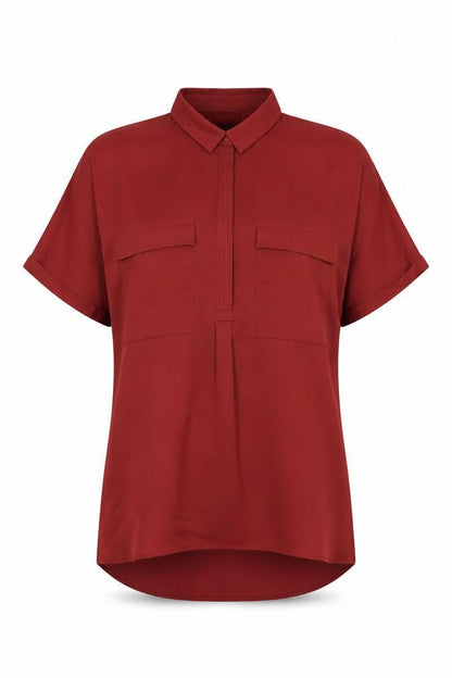 Womens UK Size 14 Autograph Red Basic Blouse