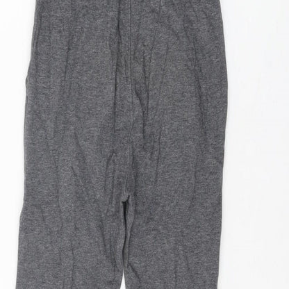 Next Boys Grey Cotton Jogger Trousers Size 7 Years Regular Drawstring