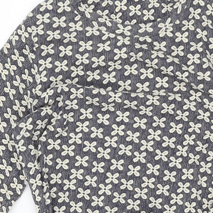 NEXT Womens Blue Floral Polyester Shift Size 16 Round Neck Pullover