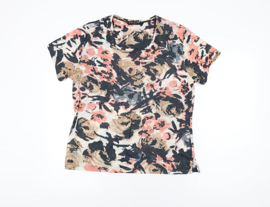 Womens UK Size M Viz-A-Viz Multicoloured Basic T-Shirt