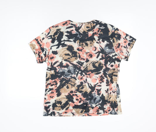 Womens UK Size M Viz-A-Viz Multicoloured Basic T-Shirt