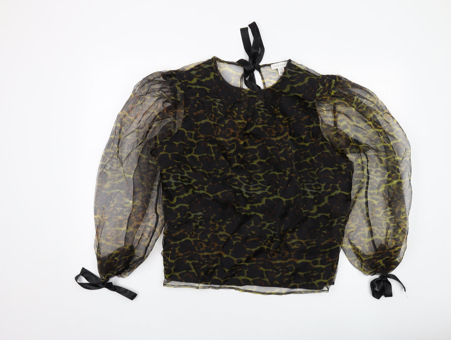 Womens UK Size 12 Topshop Black Basic Blouse