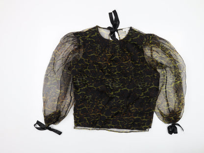Womens UK Size 12 Topshop Black Basic Blouse