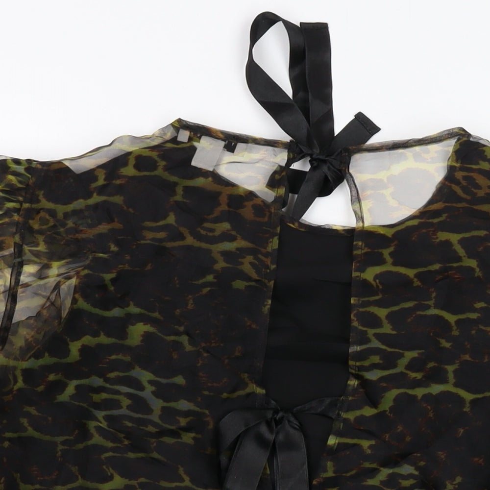 Womens UK Size 12 Topshop Black Basic Blouse