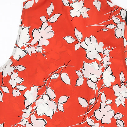 Womens UK Size 16 Roman Red Basic Button-Up