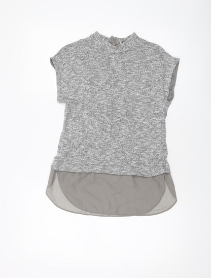 Womens UK Size XS Oasis Grey Basic T-Shirt
