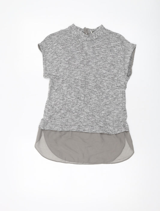 Womens UK Size XS Oasis Grey Basic T-Shirt