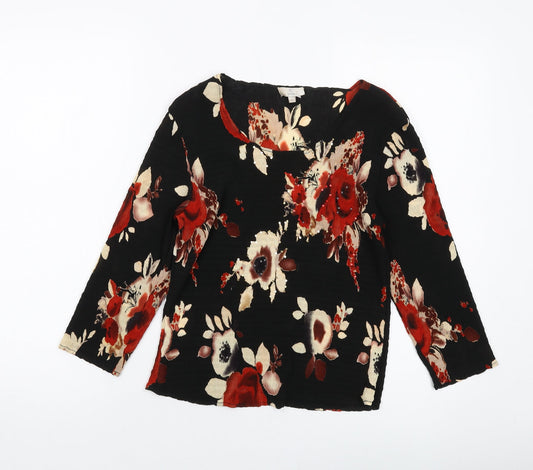 Womens UK Size S CC Black Basic Blouse
