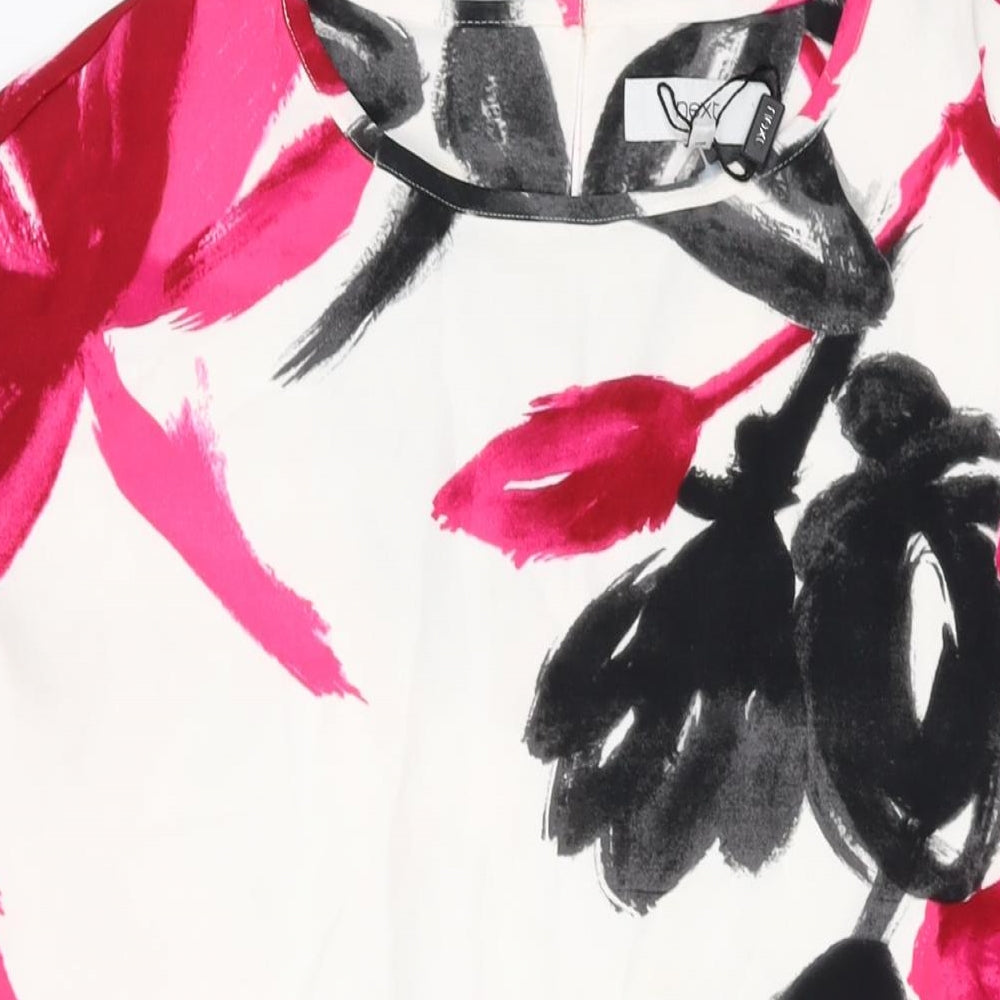 NEXT Womens Multicoloured Geometric Polyester Tank Dress Size 14 Round Neck Button