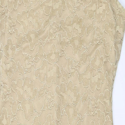 Principles Womens Beige Polyester Sheath Size 14 Round Neck Pullover