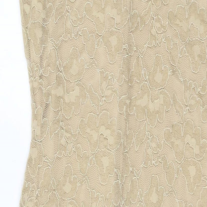 Principles Womens Beige Polyester Sheath Size 14 Round Neck Pullover