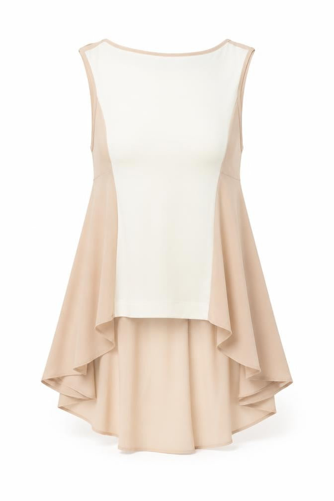 Womens UK Size 6 Warehouse Beige Basic Tank