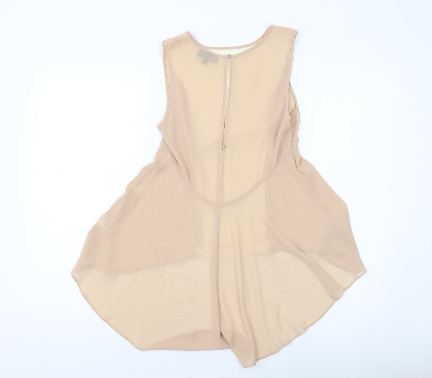 Womens UK Size 6 Warehouse Beige Basic Tank