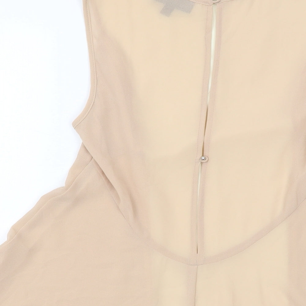 Womens UK Size 6 Warehouse Beige Basic Tank