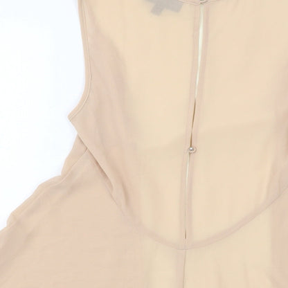 Womens UK Size 6 Warehouse Beige Basic Tank