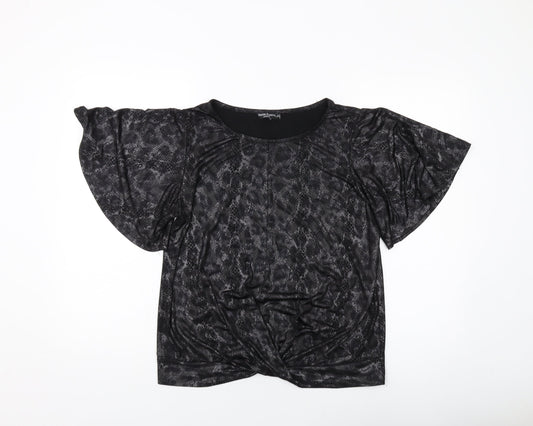 Womens UK Size 14 Marina Kaneva Grey Basic Blouse